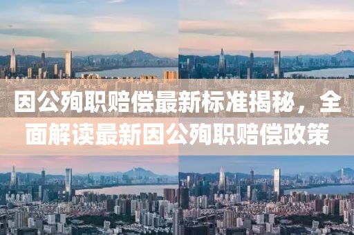因公殉職賠償最新標(biāo)準(zhǔn)揭秘，全面解讀最新因公殉職賠償政策