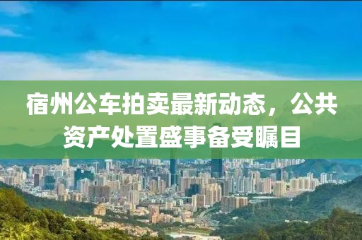 宿州公車拍賣最新動態(tài)，公共資產(chǎn)處置盛事備受矚目
