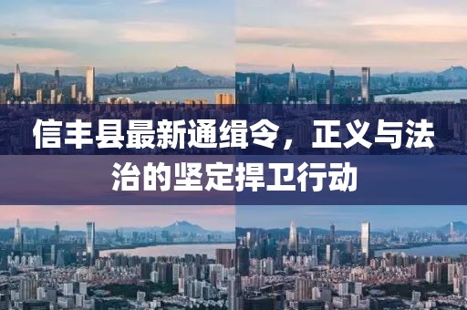 信豐縣最新通緝令，正義與法治的堅定捍衛(wèi)行動