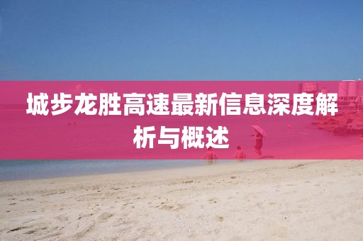 城步龍勝高速最新信息深度解析與概述