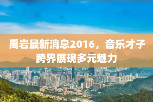 禹巖最新消息2016，音樂才子跨界展現(xiàn)多元魅力