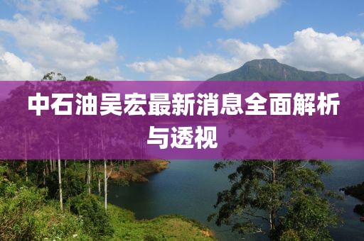中石油吳宏最新消息全面解析與透視