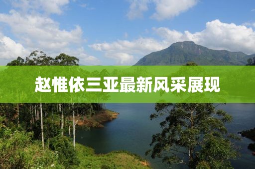趙惟依三亞最新風(fēng)采展現(xiàn)
