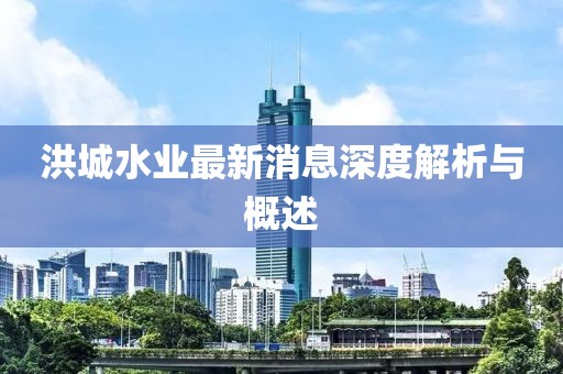 洪城水業(yè)最新消息深度解析與概述