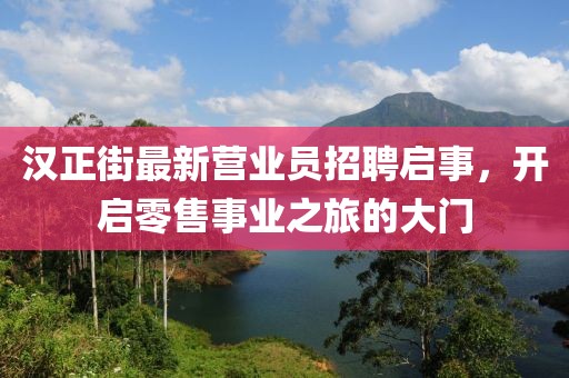 漢正街最新營業(yè)員招聘啟事，開啟零售事業(yè)之旅的大門