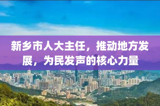 新鄉(xiāng)市人大主任，推動地方發(fā)展，為民發(fā)聲的核心力量