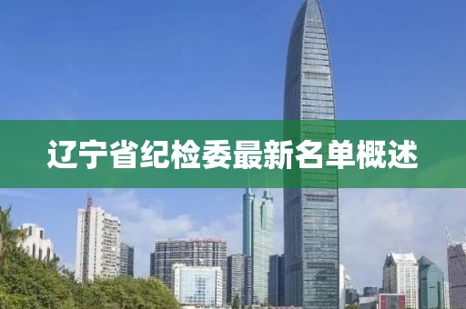 遼寧省紀(jì)檢委最新名單概述