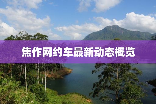 焦作網(wǎng)約車最新動態(tài)概覽
