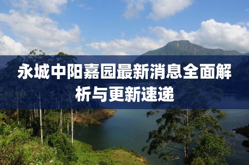 永城中陽嘉園最新消息全面解析與更新速遞